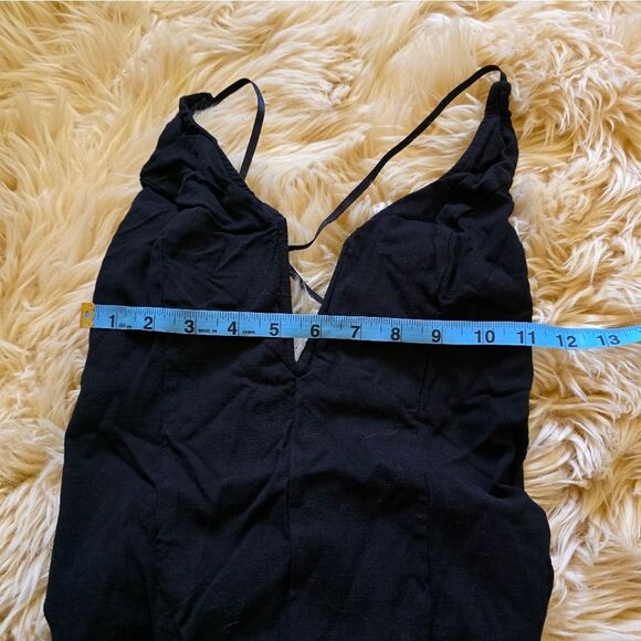 Free People Black Deep V Underwire Backless Bodysuit Small - Picture 6 of 6
